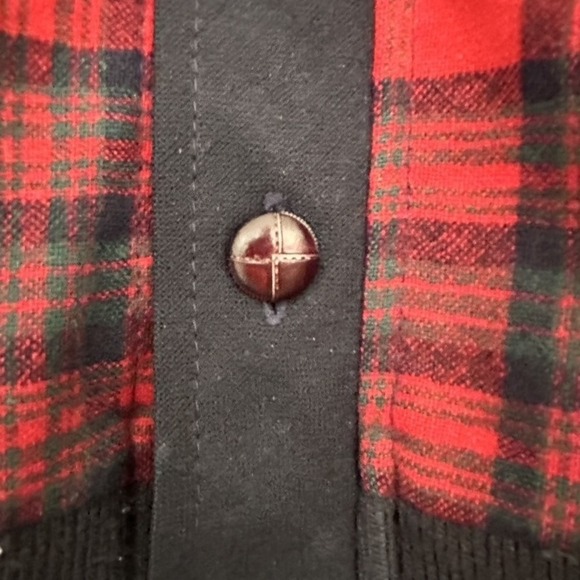 Vintage Pendleton Cardigan Jacket Mens XL Red Black Plaid Wool USA 80s Western - Picture 6 of 16